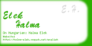 elek halma business card